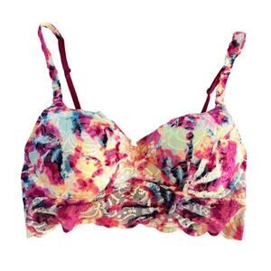Victoria’s Secret PINK Floral Lace Longline Bralette – Size S